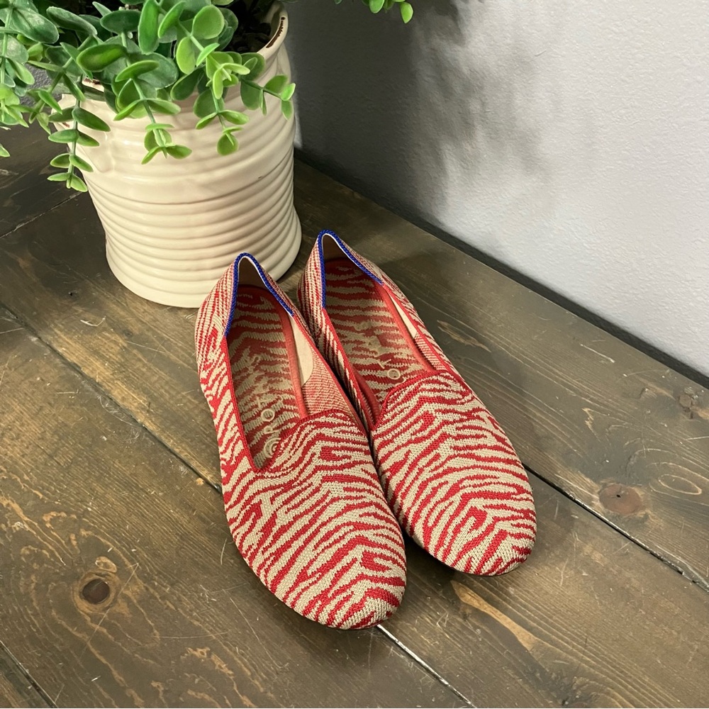 Rothy’s Loafers 8.5 Zebra Retired Print Multicolor Slipon Women’s Shoes